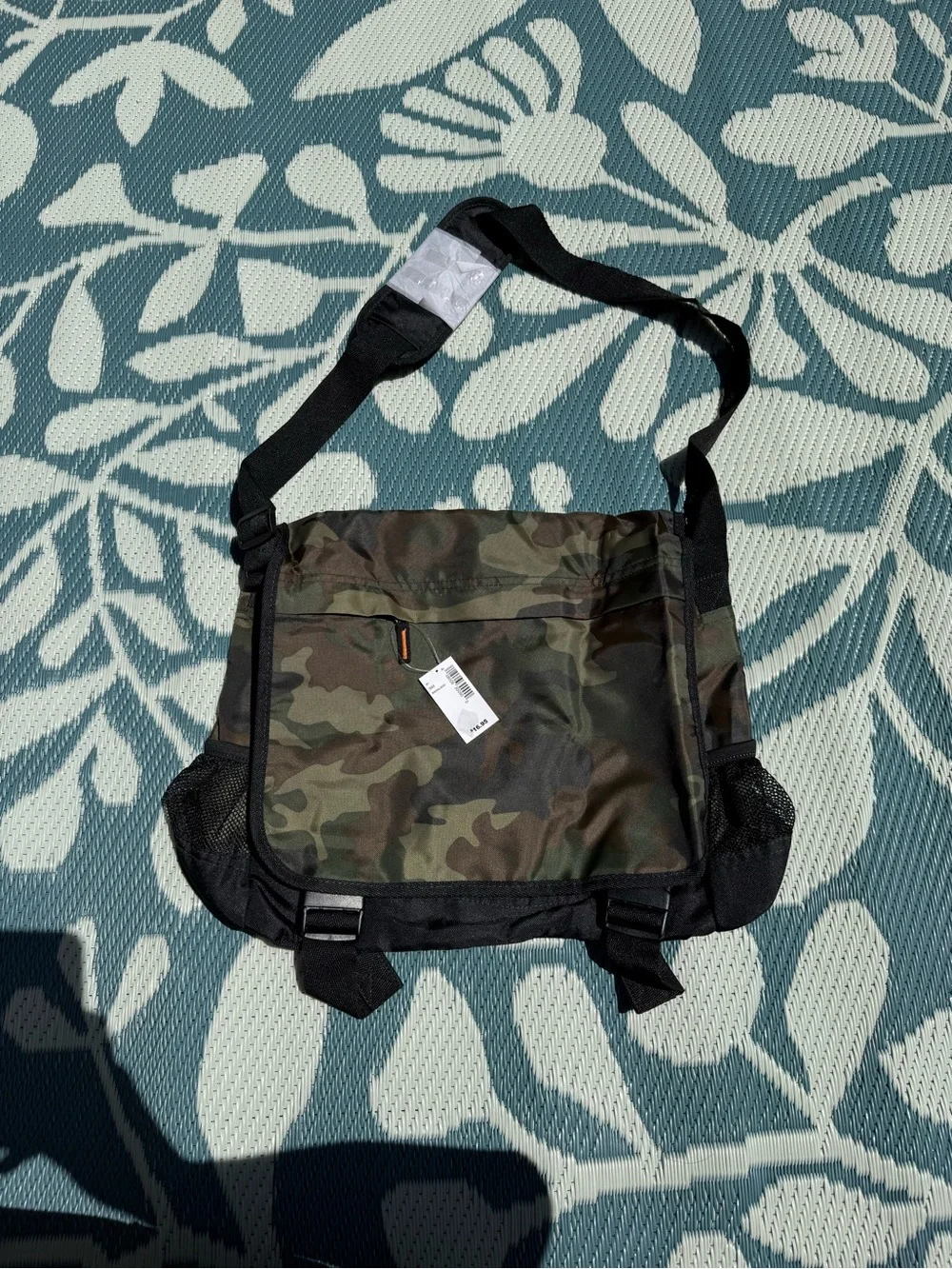 The Children's Place Camouflage Messenger Bag - Green, Brown, Black